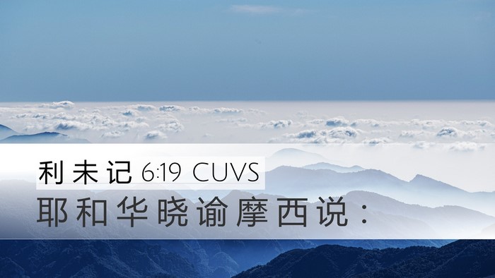 利 未 记 6:19 CUVS Bible Verse Image