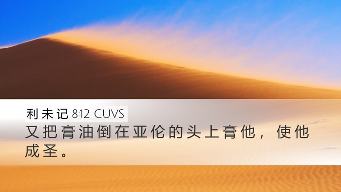 利 未 记 8:12 CUVS Bible Verse Image