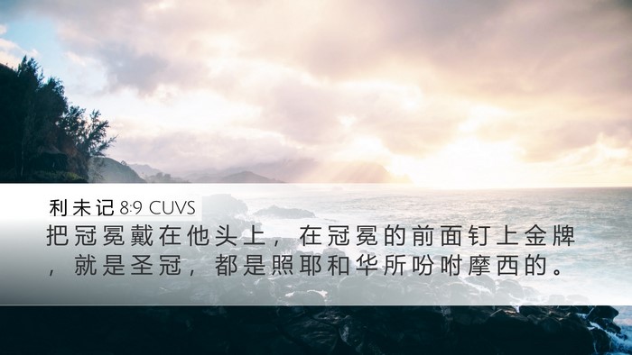 利 未 记 8:9 CUVS Bible Verse Image