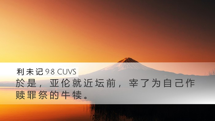 利 未 记 9:8 CUVS Bible Verse Image