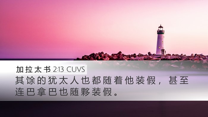 加 拉 太 书 2:13 CUVS Bible Verse Image