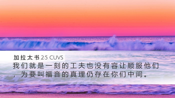 加 拉 太 书 2:5 CUVS Bible Verse Image