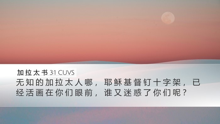 加 拉 太 书 3:1 CUVS Bible Verse Image
