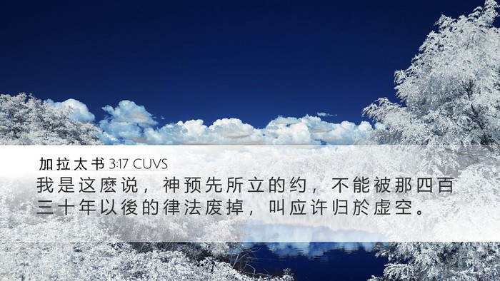 加 拉 太 书 3:17 CUVS Bible Verse Image