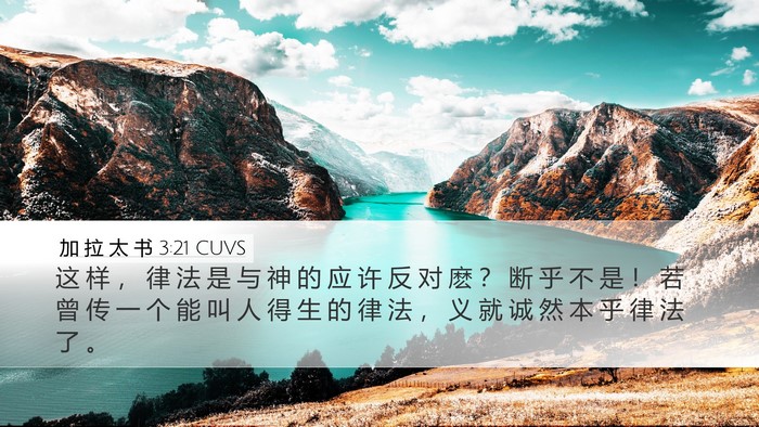 加 拉 太 书 3:21 CUVS Bible Verse Image
