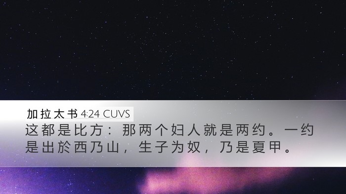 加 拉 太 书 4:24 CUVS Bible Verse Image