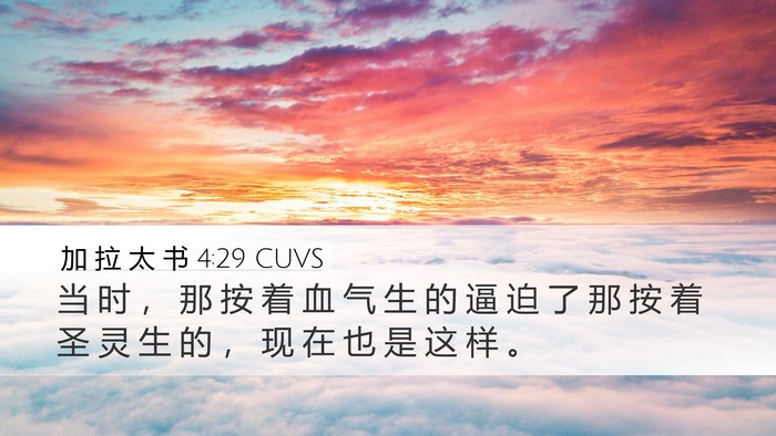 加 拉 太 书 4:29 CUVS Bible Verse Image