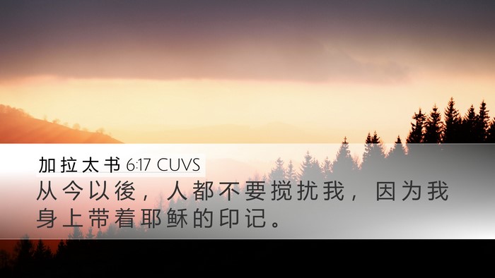 加 拉 太 书 6:17 CUVS Bible Verse Image