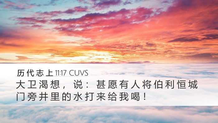历 代 志 上 11:17 CUVS Bible Verse Image