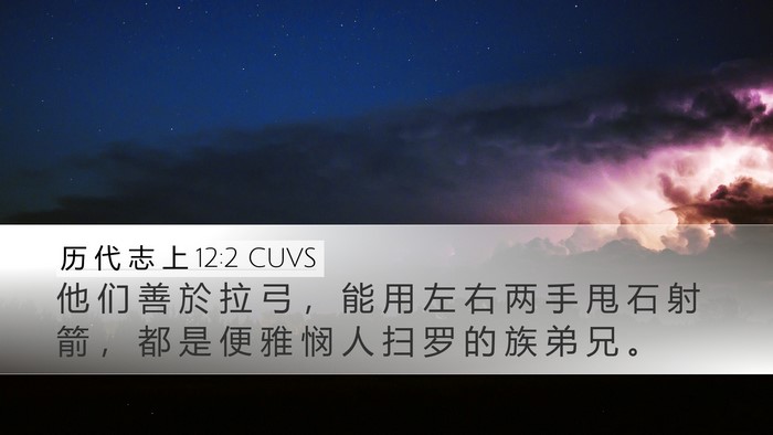 历 代 志 上 12:2 CUVS Bible Verse Image