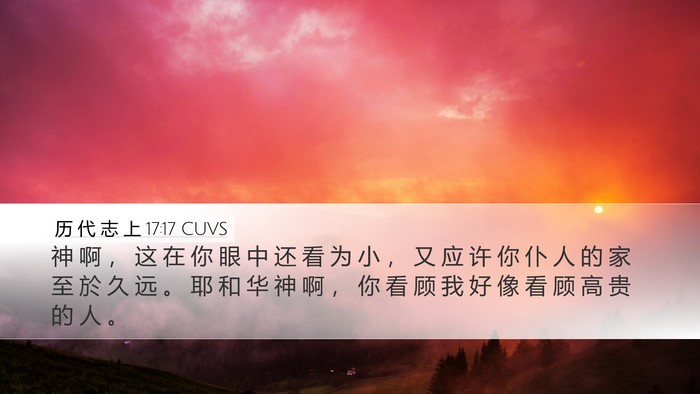 历 代 志 上 17:17 CUVS Bible Verse Image