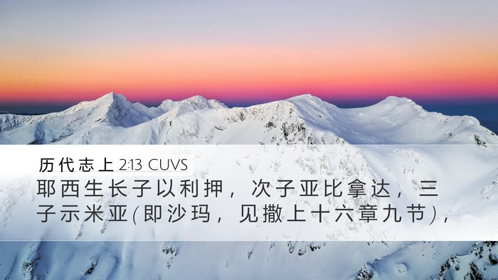 历 代 志 上 2:13 CUVS Bible Verse Image