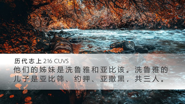 历 代 志 上 2:16 CUVS Bible Verse Image