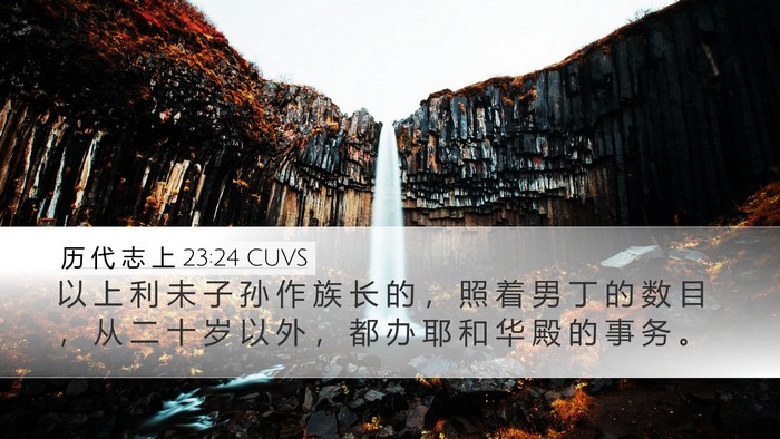 历 代 志 上 23:24 CUVS Bible Verse Image