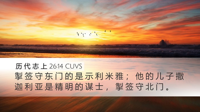 历 代 志 上 26:14 CUVS Bible Verse Image
