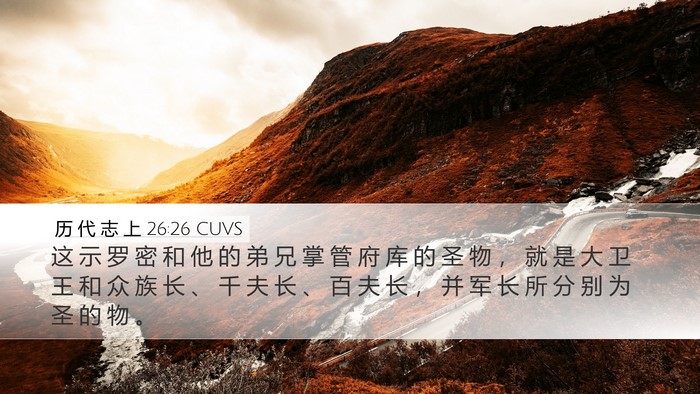 历 代 志 上 26:26 CUVS Bible Verse Image