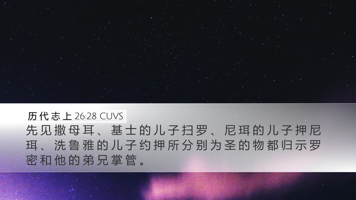历 代 志 上 26:28 CUVS Bible Verse Image