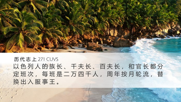 历 代 志 上 27:1 CUVS Bible Verse Image