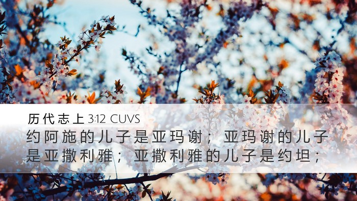 历 代 志 上 3:12 CUVS Bible Verse Image
