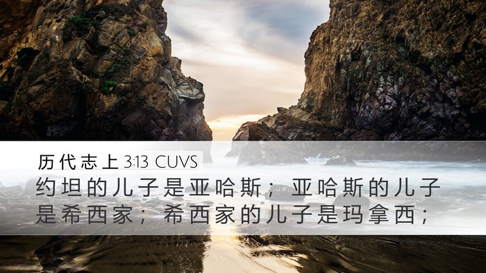 历 代 志 上 3:13 CUVS Bible Verse Image