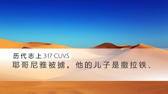 历 代 志 上 3:17 CUVS Bible Verse Image