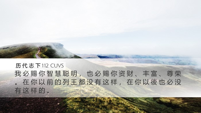 历 代 志 下 1:12 CUVS Bible Verse Image