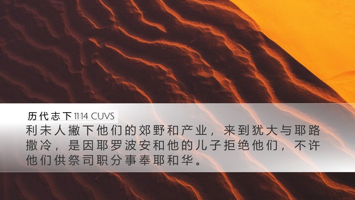 历 代 志 下 11:14 CUVS Bible Verse Image