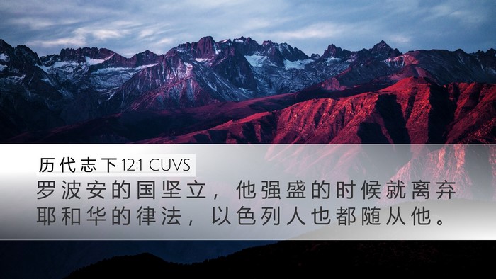 历 代 志 下 12:1 CUVS Bible Verse Image