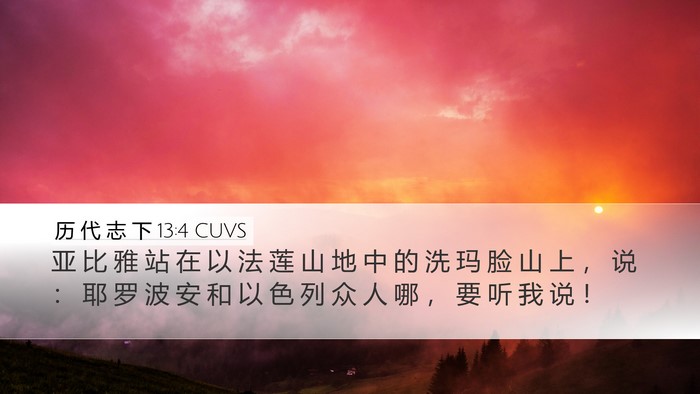 历 代 志 下 13:4 CUVS Bible Verse Image