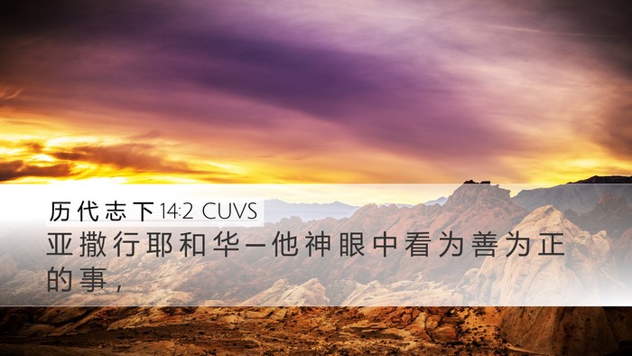历 代 志 下 14:2 CUVS Bible Verse Image