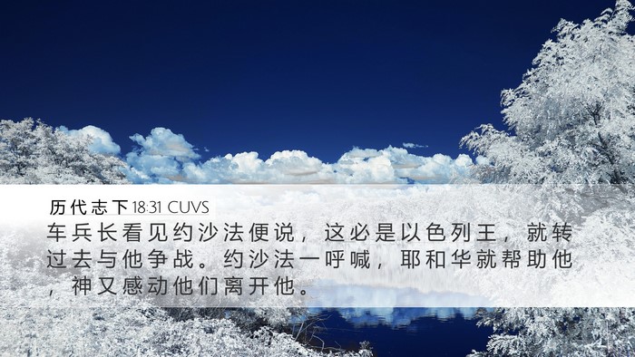 历 代 志 下 18:31 CUVS Bible Verse Image