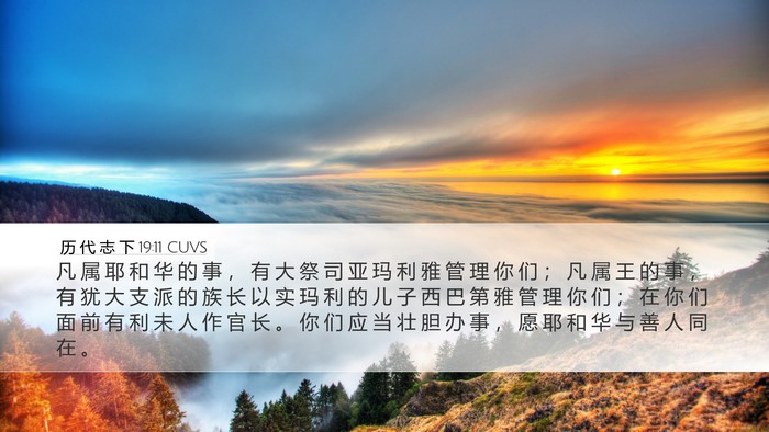 历 代 志 下 19:11 CUVS Bible Verse Image