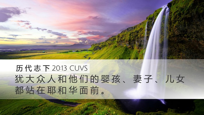 历 代 志 下 20:13 CUVS Bible Verse Image