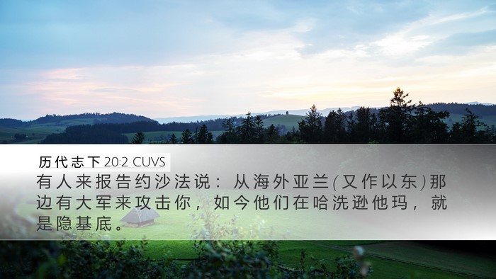 历 代 志 下 20:2 CUVS Bible Verse Image