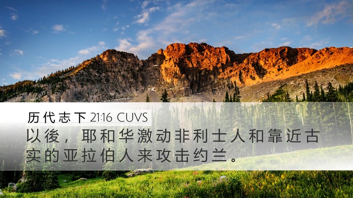 历 代 志 下 21:16 CUVS Bible Verse Image