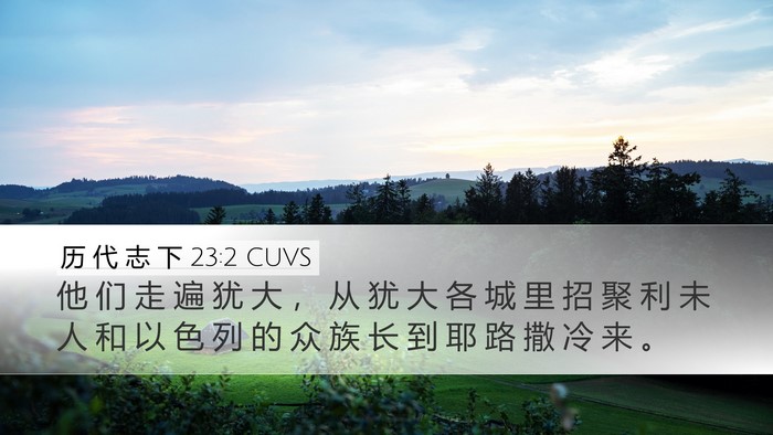 历 代 志 下 23:2 CUVS Bible Verse Image
