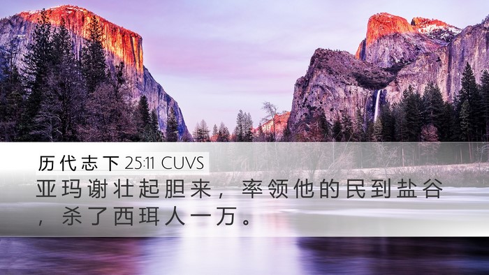 历 代 志 下 25:11 CUVS Bible Verse Image