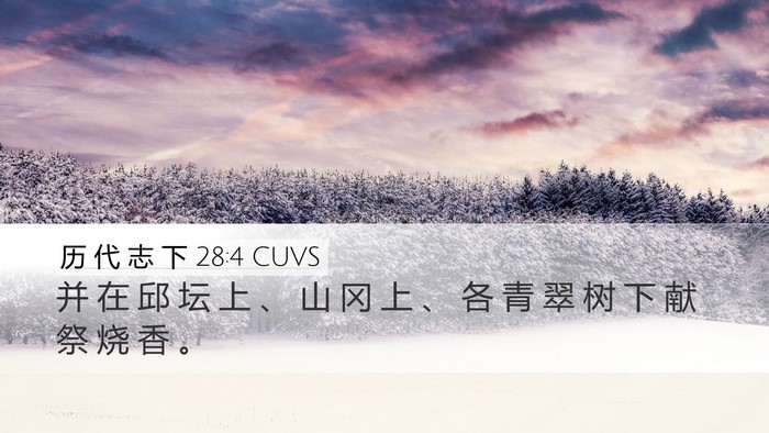 历 代 志 下 28:4 CUVS Bible Verse Image