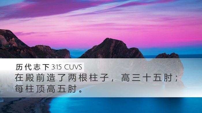 历 代 志 下 3:15 CUVS Bible Verse Image