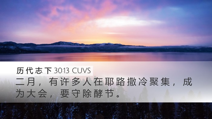 历 代 志 下 30:13 CUVS Bible Verse Image