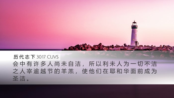 历 代 志 下 30:17 CUVS Bible Verse Image