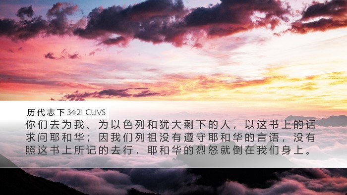 历 代 志 下 34:21 CUVS Bible Verse Image