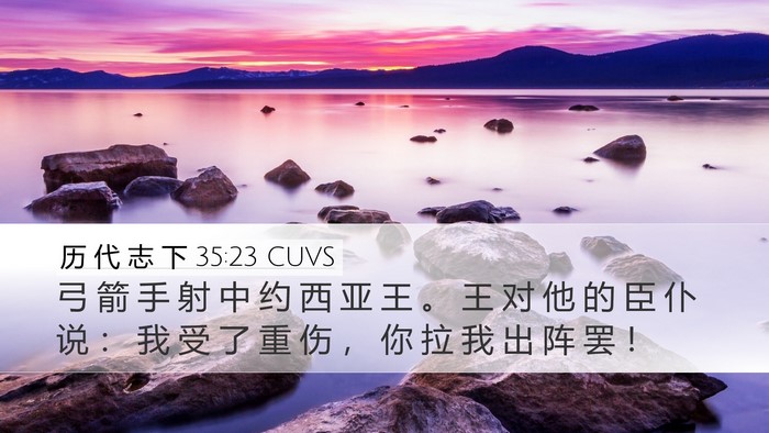 历 代 志 下 35:23 CUVS Bible Verse Image