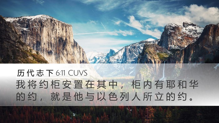 历 代 志 下 6:11 CUVS Bible Verse Image