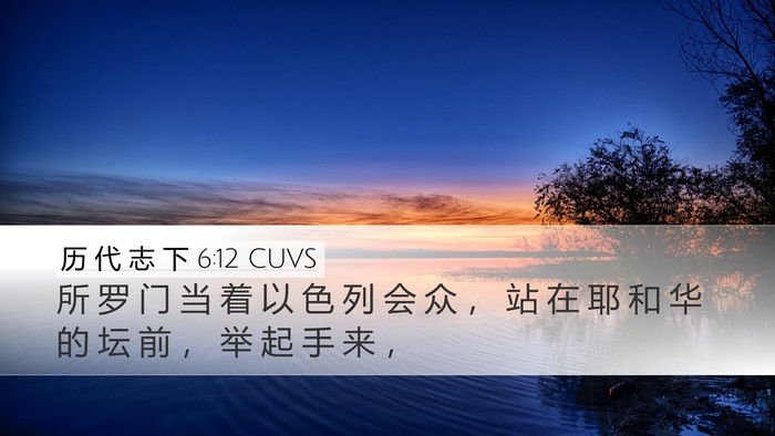历 代 志 下 6:12 CUVS Bible Verse Image