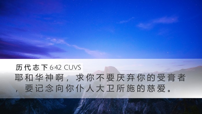 历 代 志 下 6:42 CUVS Bible Verse Image