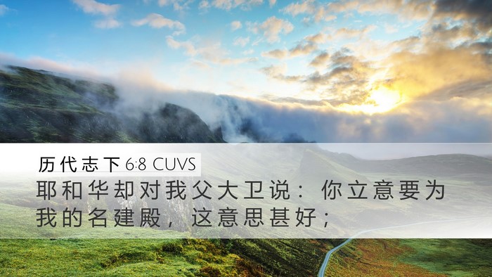 历 代 志 下 6:8 CUVS Bible Verse Image