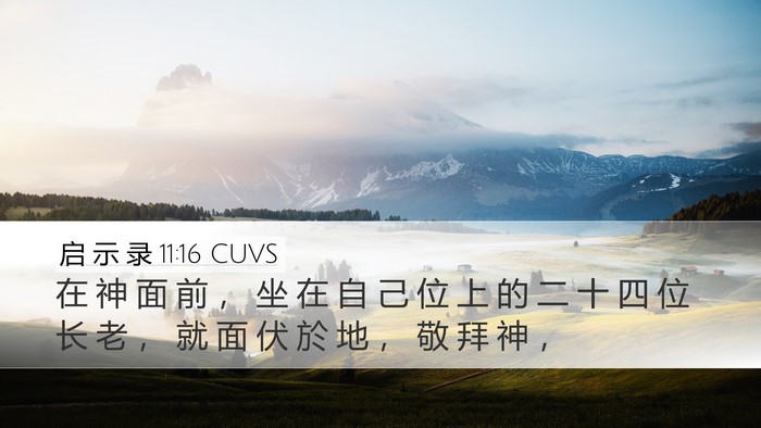 启 示 录 11:16 CUVS Bible Verse Image