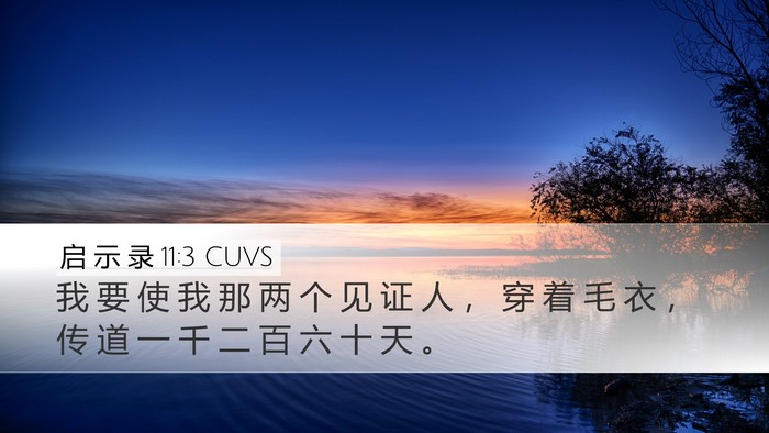 启 示 录 11:3 CUVS Bible Verse Image