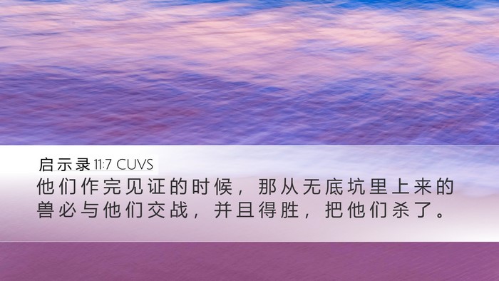 启 示 录 11:7 CUVS Bible Verse Image